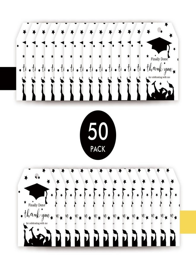 FORSHEEP 50pcs Graduation Thank You Tags, Congrats Grad Gift Tag with String for Graduation Party, Class of 2026 Thank You Paper Tags for Grad Party Favors - Image 3
